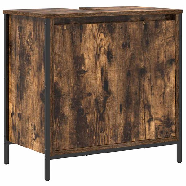 vidaXL Waschbeckenunterschrank R&auml;uchereiche 60x34,5x60 cm