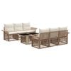 vidaXL Gartensofa-set 7 stk. Beige und Cremewei&szlig; Poly-Rattan