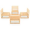 vidaXL 4-tlg. Garten-Lounge-Set Massivholz Kiefer
