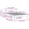 vidaXL Bettrahmen mit Kopfteil Natur 150 x 200 cm Massives Kiefernholz