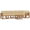 vidaXL Outdoor-Sofagarnitur mit Kissen 7 pcs Natur und Beige