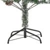 vidaXL Weihnachtsbaum mit Beleuchtung Schnee und Zapfen 195 cm PVC&PE