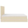 vidaXL Ottoman-Bett mit Matratzen Creme 180x200 cm Stoff