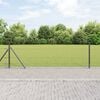 vidaXL Zaunpfosten Grau 50 x 0,5 m (25 mm Maschen) Stahl und PVC
