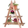 H&S Collection Blumentreppe mit 3 Ablagen 48x32x79 cm Holz