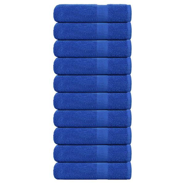 vidaXL Badet&uuml;cher FROGN 10 Stk. Blau 100x150 cm 360 g/m&sup2;