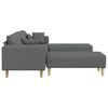 vidaXL Stoffsofa mit Kissen Dunkelgrau 208 cm Stoff
