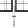 vidaXL Maschen-Gartentor verzinkter Stahl 400 x 125 cm Grau