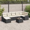 vidaXL Garten-Sofa-Set 8 pcs Schwarz 55 x 62 x 69 cm Poly Rattan