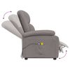 vidaXL Massagesessel mit Aufstehhilfe Taupe Stoff