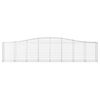 vidaXL Gabione mit Hochbogen 400x50x80/100 cm Verzinktes Eisen