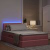 vidaXL Bett mit Stauraum und LED mit Matratze Rosa 120 x 200 cm Samt