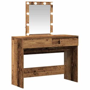 vidaXL Schminktisch Altholz 100 x 40 x 130 cm Holzwerkstoff
