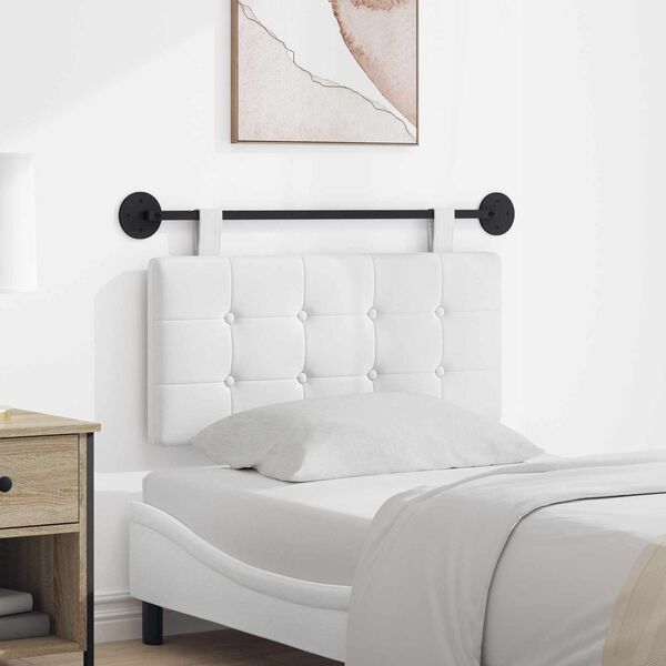 vidaXL H&auml;ngevorderseite Wandmontiert Wei&szlig; 100 x 55 x 5 cm Stoff