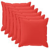 vidaXL Kissenbezug 6 stk. HOUTEN Rot 50 x 50 cm Polyester