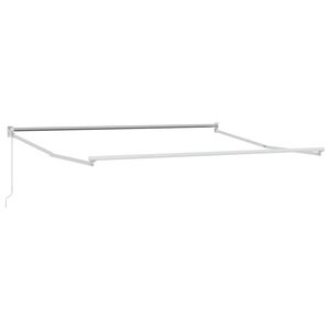 vidaXL Ausziehbarer Sonnenschirmrahmen Wei&szlig; 300 x 250 cm Aluminium