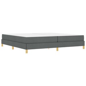 vidaXL Boxspringbett mit Matratze Dunkelgrau 200 x 200 cm Stoff