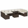 vidaXL Gartensofa-set 11 stk. 10-Sitzanzahl Braun Poly Rattan