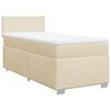 vidaXL Boxspringbett mit Matratze Creme 90x190 cm Stoff