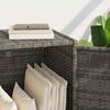 vidaXL Gartenschrank Grau 83x45x76 cm Poly Rattan