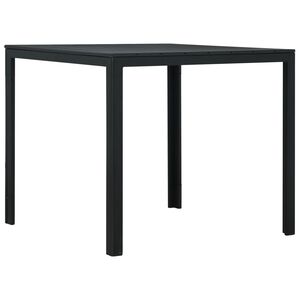 vidaXL Couchtisch Schwarz 78x78x74 cm HDPE Holzoptik