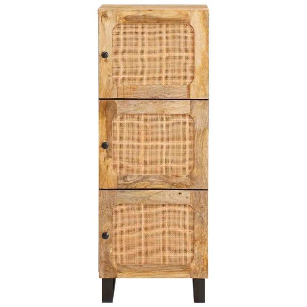 vidaXL Highboard mit Speicher Braun 40 x 33 x 110 cm Massivholz Mango