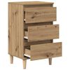 vidaXL Nachttisch Eiche handwerklich 40 x 35 x 70 cm Holzwerkstoff
