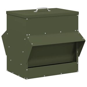 vidaXL H&uuml;hnerf&uuml;tterer Olivgr&uuml;n 40,5 x 45 x 41 cm 20 kg