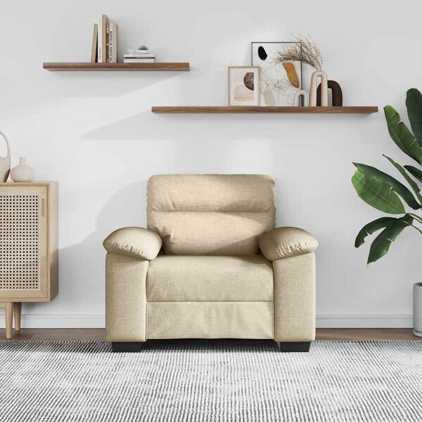 vidaXL Sessel Creme 100x81x84 cm Stoff