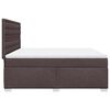 vidaXL Boxspringbett mit Matratze Dunkelbraun 200x200 cm Stoff
