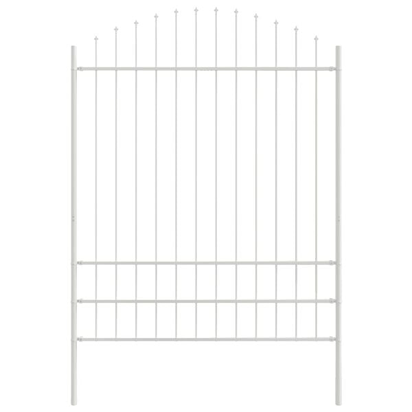 vidaXL Gartenzaun 4 pcs Wei&szlig; 170 x 225 cm Pulverbeschichteter Stahl