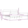 vidaXL Metallbett ohne Matratze Braun Eichen-Optik 193x203 cm