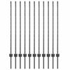 vidaXL Eingebetteter Zaunpfosten 11 Stk. Grau 160 cm