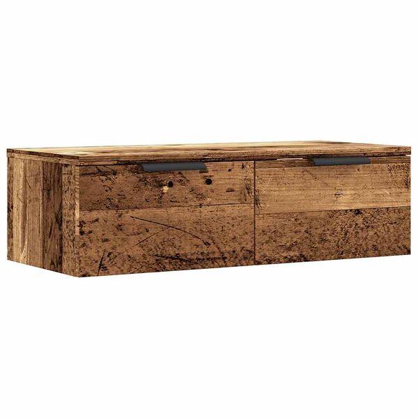 vidaXL Wandschrank Altholz-Optik 68x30x20 cm Holzwerkstoff