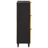 vidaXL Seitenschrank mit Speicher Schwarz und Gold 40 x 33,5 x 110 cm