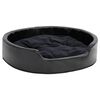 vidaXL Hundebett Schwarz 79x70x19 cm Pl&uuml;sch und Kunstleder