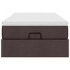 vidaXL Ottoman-Bett mit Matratze Dunkelbraun 90x200 cm Stoff