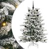 vidaXL K&uuml;nstlicher klappbarer Weihnachtsbaum Wei&szlig; 150 cm PE und PVC