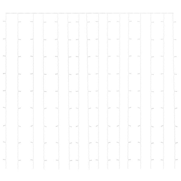 vidaXL LED-Lichtervorhang 3x3 m 300 LED Blau 8 Funktionen