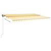 vidaXL Standmarkise Manuell Einziehbar 500x300 cm Gelb/Wei&szlig;