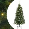 vidaXL K&uuml;nstlicher Weihnachtsbaum mit 300 LEDs Gr&uuml;n 180 cm PE und PVC