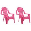 vidaXL Kinder-Gartenst&uuml;hle 2 Stk. Rosa 37x34x44 cm PP Holzoptik