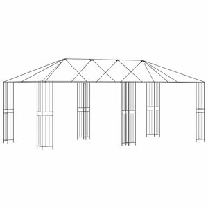vidaXL Pavillonrahmen ohne Pavillonstoff 6 x 3 m Schwarz Stahl
