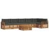 vidaXL Outdoor-Sofagarnitur 7 Stk. Natur und Anthrazit