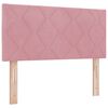 vidaXL Boxspringbett mit Matratze mit Kopfteil Rosa 100 x 200 cm Samt
