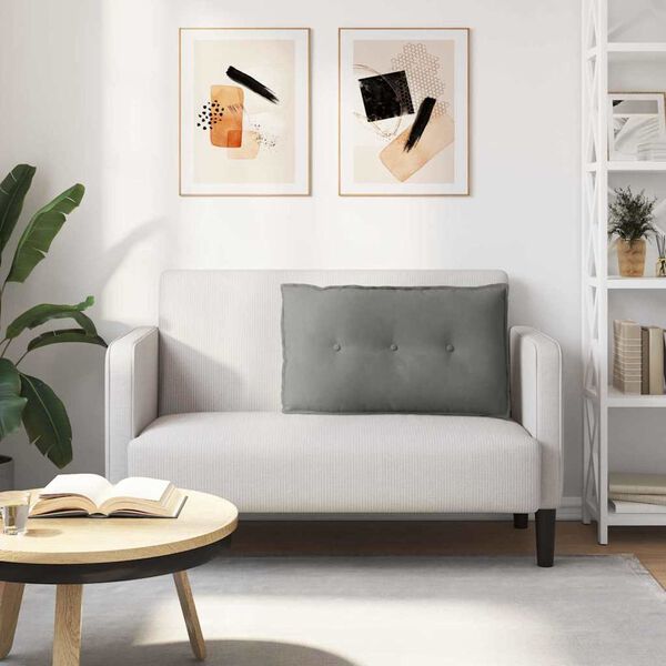 vidaXL R&uuml;ckenkissen Dunkelgrau 80 x 50 cm Mikrofaserstoff