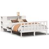 vidaXL Massivholzbett mit Regal ohne Matratze Wei&szlig; 150x200 cm Kiefer