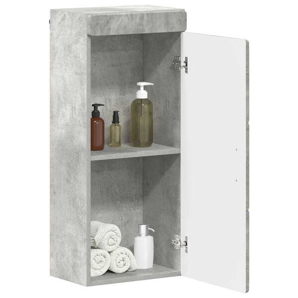 vidaXL Badezimmer-Wandschrank TULUM Beton Grau 37 x 24,5 x 86 cm
