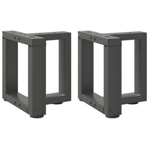 vidaXL Couchtischbeine T-Form 2 Stk. Anthrazit 30x25x(30-31) cm Stahl