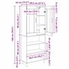 vidaXL Highboard Artisan-Eiche 69,5 x 34 x 180 cm